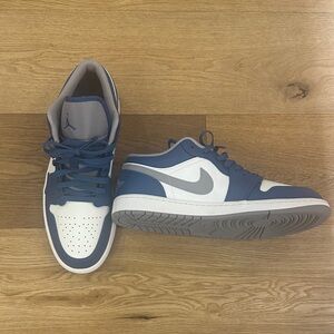 Nike Air Jordan 1 Low Men’s Sneakers - Blue/White/Grey